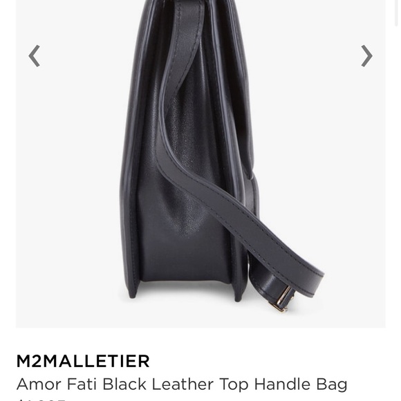 M2MALLETIER Amor Black Leather Top Handle Bag - Picture 5 of 6